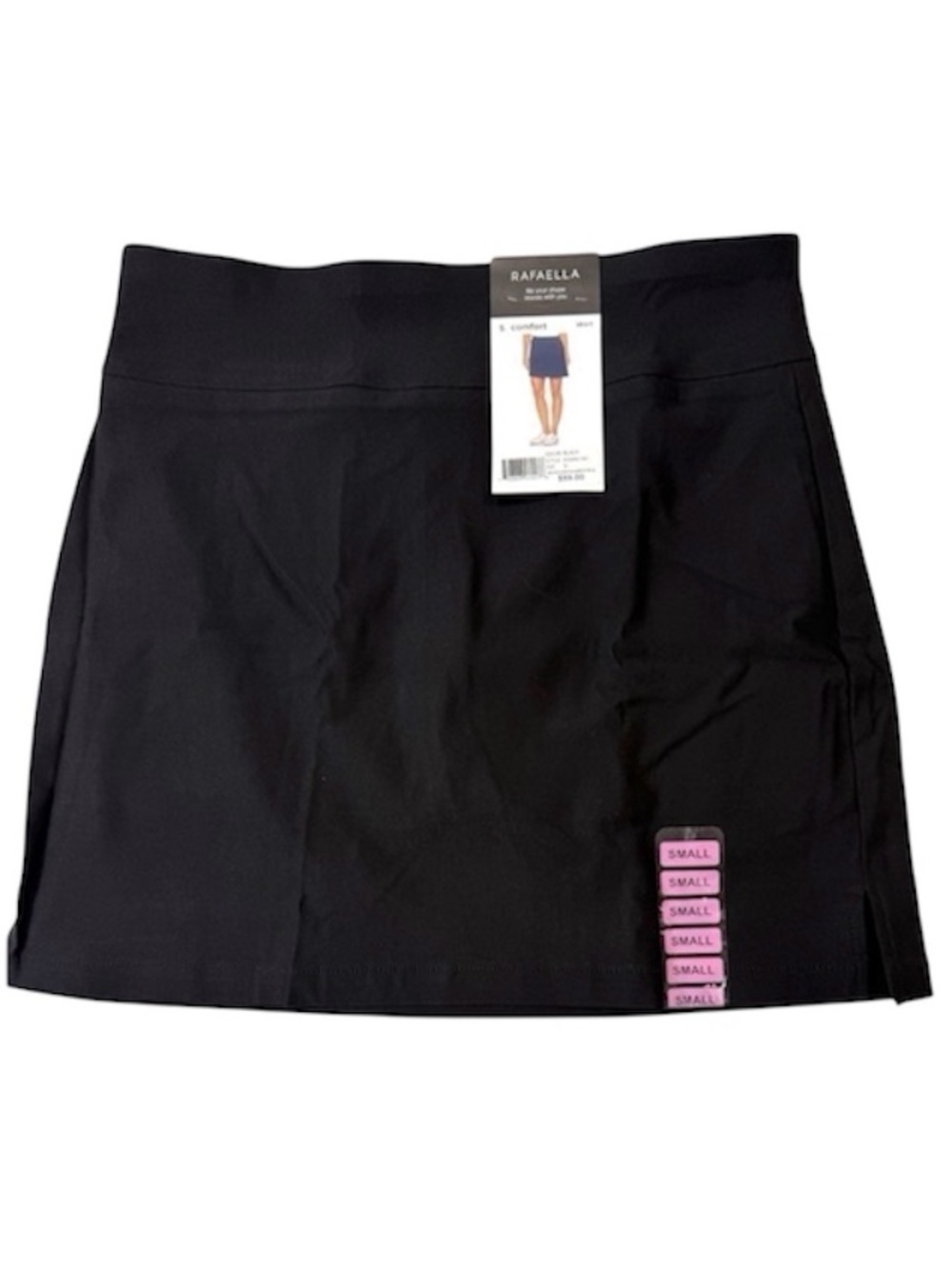 Rafaella Skort Womens Small Black Pull On Stretch Golf Tennis Skirt NWT